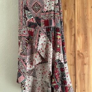 SHEIN boho Multicolor Patchwork Maxi Skirt